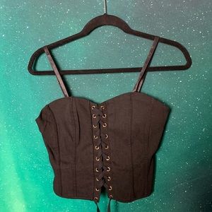 Black Lace up top